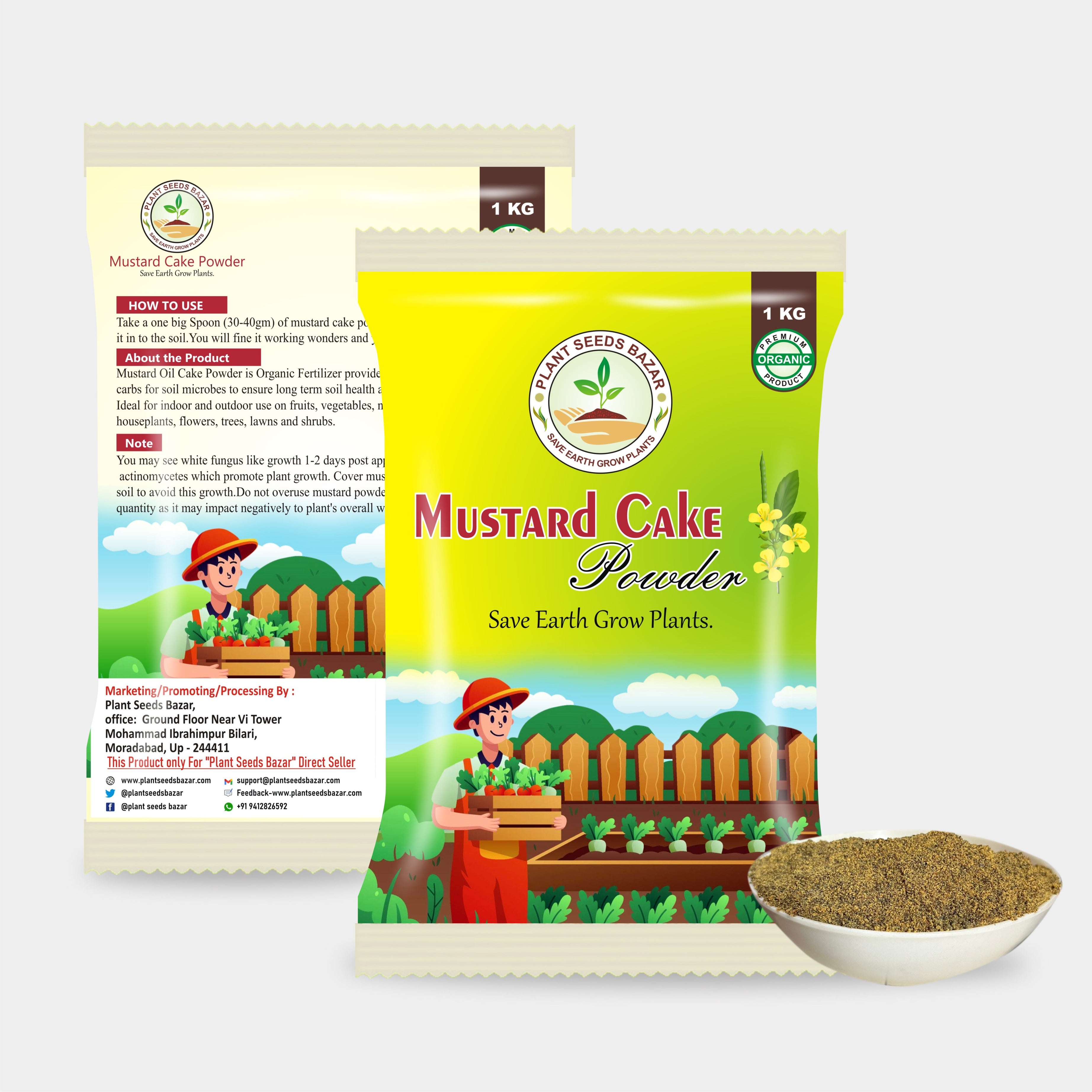 Mustard Cake Powder Fertilizer for Plants - 1KG