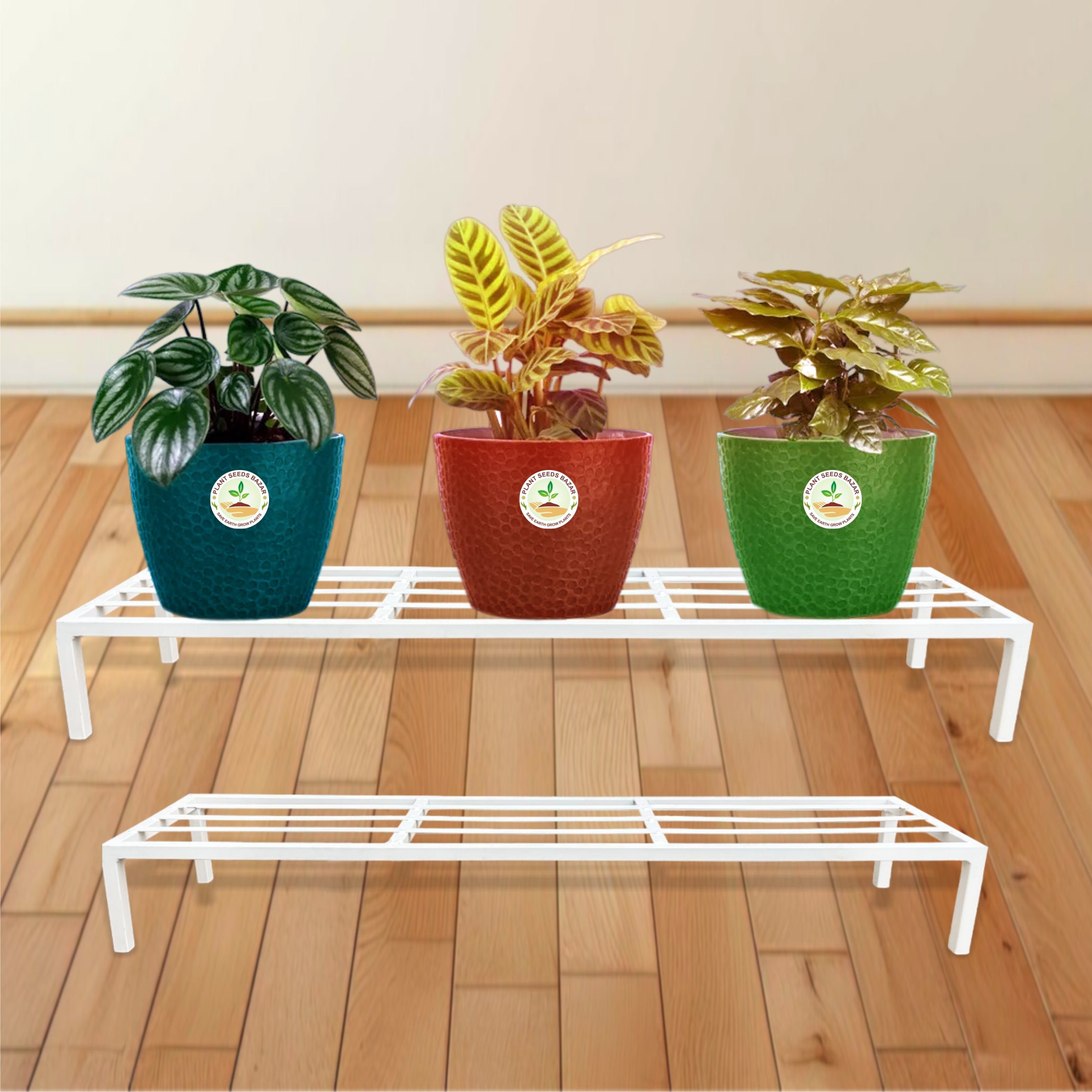 White Metal Plant/Pot Stand for Garden